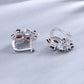 Natural Red Garnet Vintage Flower Jewelry Set 925 Sterling Silver Gemstone Earrings Ring Set For Women