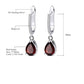 Natural Red Garnet Drop Earrings Solid 925 Sterling Silver Fine Jewelry 4.31Ct