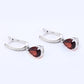 Natural Red Garnet Drop Earrings Solid 925 Sterling Silver Fine Jewelry 4.31Ct