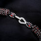 Natural Red Garnet Gemstone Bracelet Genuine 925 Sterling Silver Bracelets  30.80Ct