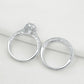 2.4Ct Round White Wedding & Engagement Ring Set 925 Sterling Silver